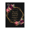 16th birthday burgundy floral gold geometric black