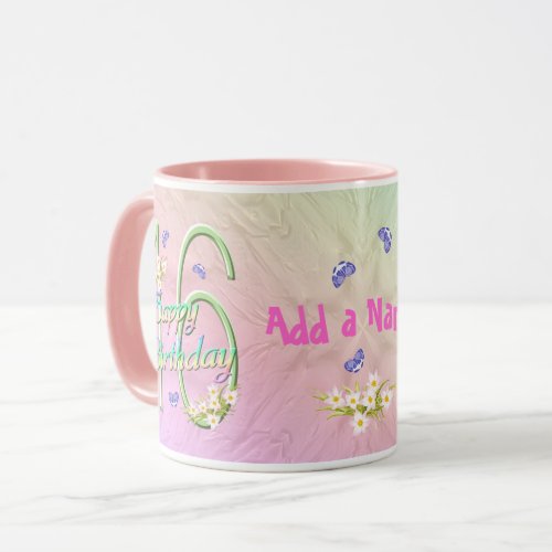 16th Birthday Butterfly Garden Mug