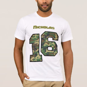 16th Birthday Camo One Year Custom Name V016 T-Shirt