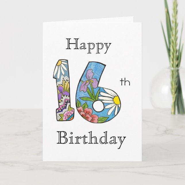 16th Birthday Card (Front)