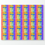 [ Thumbnail: 16th Birthday: Colorful, Fun Rainbow Pattern # 16 Wrapping Paper ]