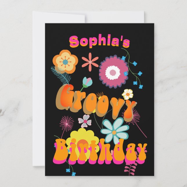 16th Birthday Floral Flower Colorful Invitation (Front)
