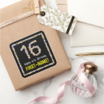[ Thumbnail: 16th Birthday: Floral Flowers Number, Custom Name Sticker ]