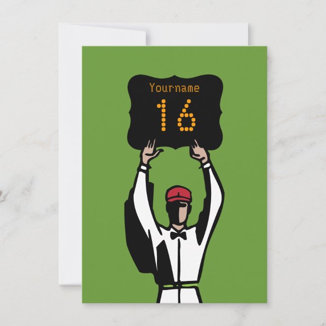 16th Birthday Football Party Invitation - Official (Front)