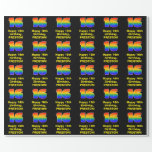 [ Thumbnail: 16th Birthday: Fun, Colorful Rainbow Inspired # 16 Wrapping Paper ]