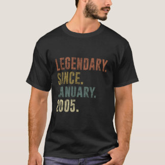 16Th Birthday Gift Idea Vintage Legendary Since Ja T-Shirt
