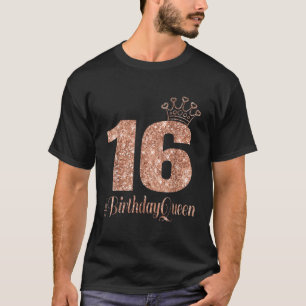 16th Birthday Gift Teen Sweet Sixteen 16 Rose TSh T-Shirt