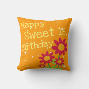 16th Birthday Gifts Throw Pillow