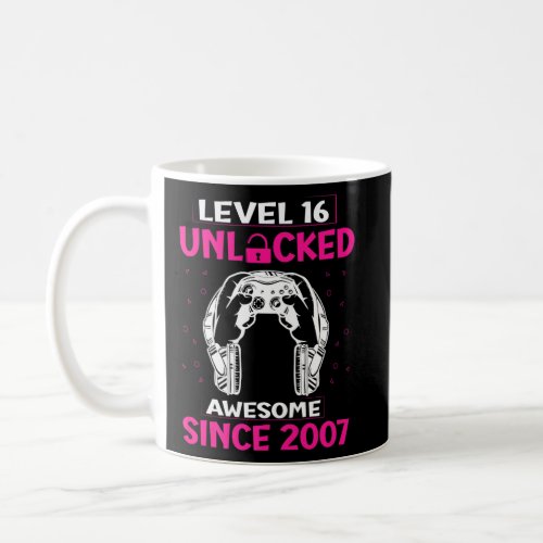 16th Birthday Girl Video Game Level 16 Unlocked Aw Coffee Mug