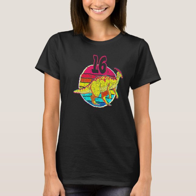 16th Birthday I Parasaurolophus I Family Matching T-Shirt (Front)