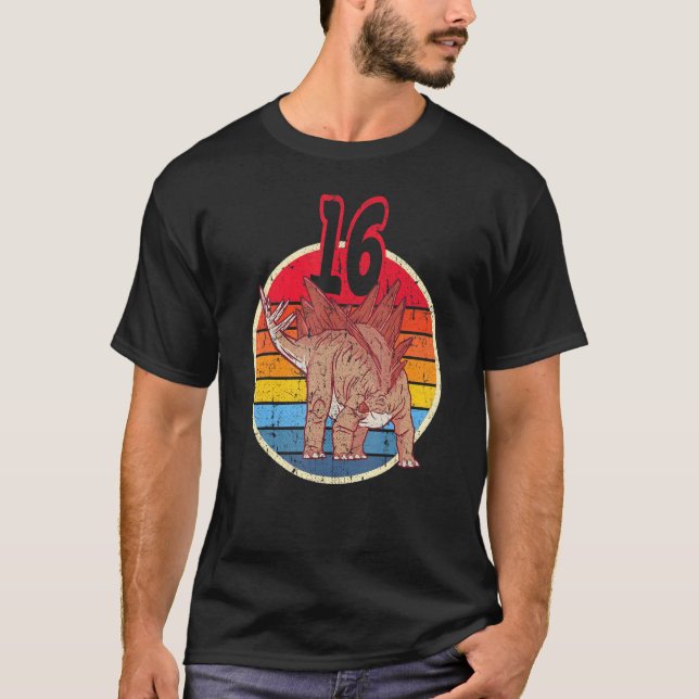16th Birthday I Stegosaurus Stenops I Family Match T-Shirt (Front)