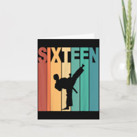 16th Birthday Karate Taekwondo Theme 16 Year Old