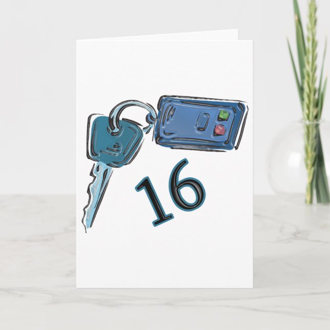 16th Birthday Keys Gifts Card (Front)