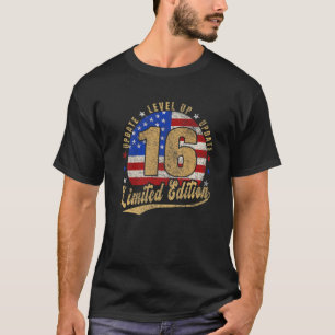 16Th Birthday Limited Edition Level Up Vintage Ret T-Shirt