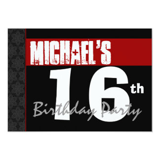 Boys 16th Birthday Invitations & Announcements | Zazzle