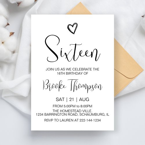 16th Birthday Party 16 Year Old Birthday Girl Boy