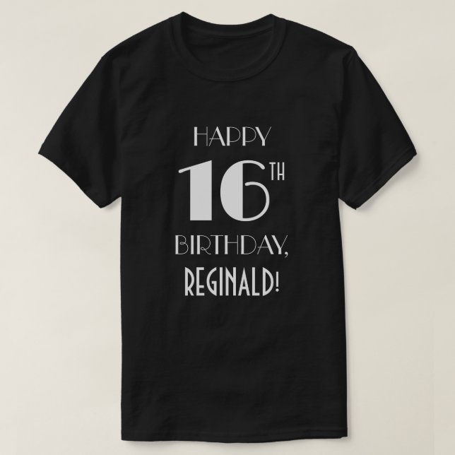 16th Birthday Party - Art Deco Inspired Look Shirt (Design Front)