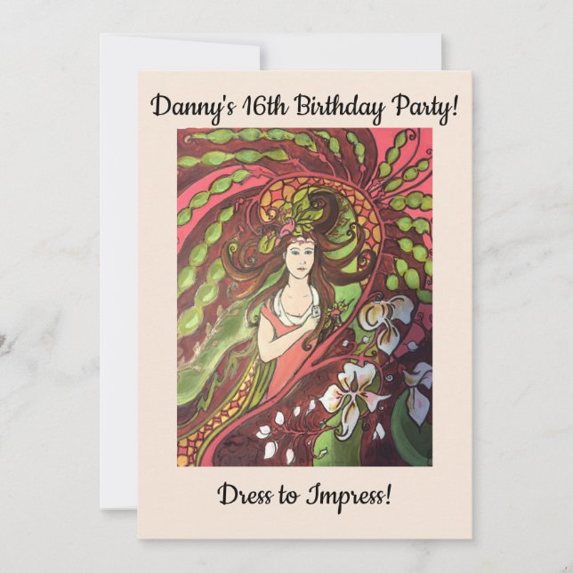 16th Birthday Party - Cool Girl Invitation (Front)