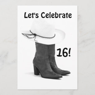 "16th BIRTHDAY PARTY" COUNTRY INVITATION