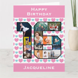 16th Birthday Photo Card