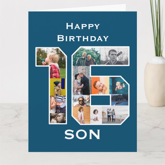 16th Birthday Photo Card (Front)
