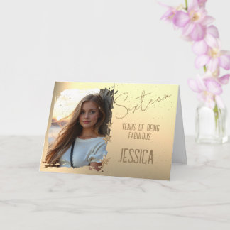 16th Birthday Photo Card