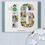 16th Birthday Photo Collage Number 16 Keepsake Jigsaw Puzzle<br><div class="desc">Create your own photo puzzle for a unique 16th birthday gift. Holding 12 custom photos, the photo puzzle can be further personalized with a name and/or short message. The number 16 photo collage has a variety of landscape, square and portrait photos, giving you lots of flexibility in placing your favorite...</div>