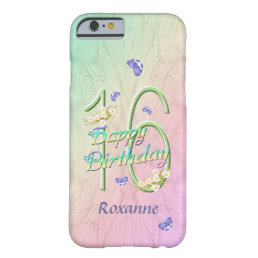 16th Birthday Rainbow Barely There iPhone 6 Case