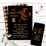 16th Birthday Rustic Cowboy Hat and Leather Boots Invitation<br><div class="desc">This design features a pair of leather cowboy boots with hat and your personalized 16th birthday party invitation information below. Personalize by editing the text or delete text in the text boxes #party #invitations #invites #16thbirthday #birthday #birthdayparty #16th #partyinvitations #personalizedinvitations</div>