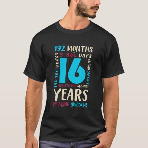 16Th Birthday Shirt Kids Gift 16 Year Old Boys Gir