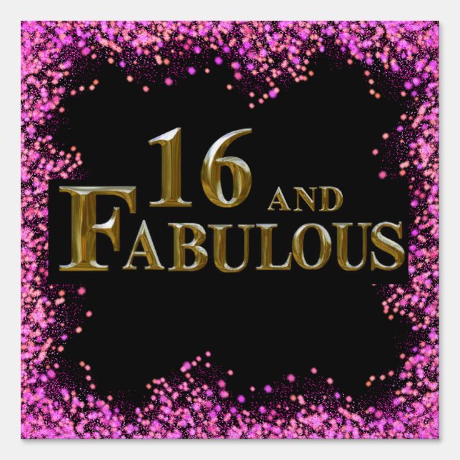 16th  Birthday  Sign (Front)