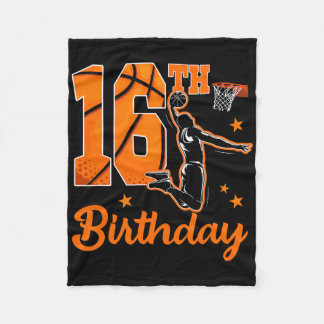 16th Birthday Sketll Theme 16 Year Old Boy Party Fleece Blanket