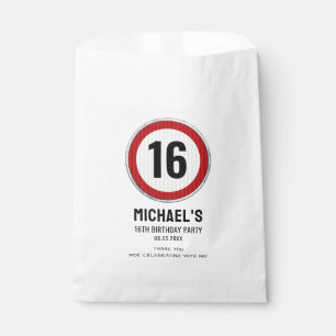 16th Birthday Speed Limit Favor Bag