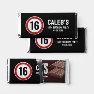 16th Birthday Speed Limit Hershey Bar Favors