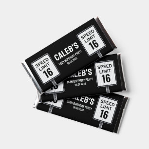 16th Birthday Speed Limit Hershey Bar Favors