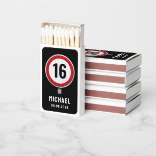 16th Birthday Speed Limit Matchboxes