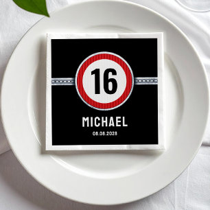 16th Birthday Speed Limit  Napkins