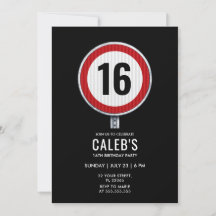 16th Birthday Speed Limit Sign - ANY AGE