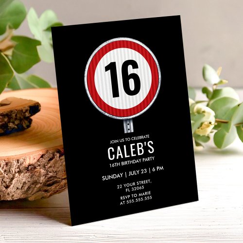 16th Birthday Speed Limit Sign - ANY AGE