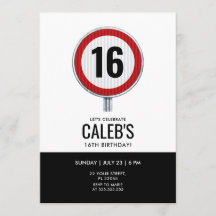 16th Birthday Speed Limit Sign - ANY AGE