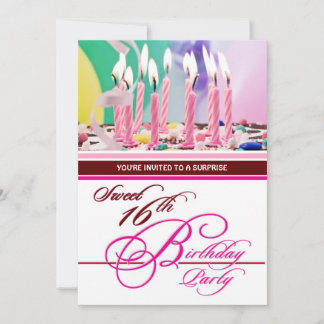 16th Birthday Surprise Party Invitations