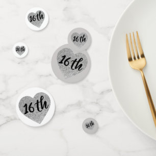 16th birthday table confetti