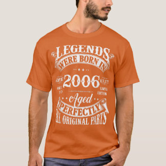 16th Birthday Tee Vintage Legends Born In 2006 16 