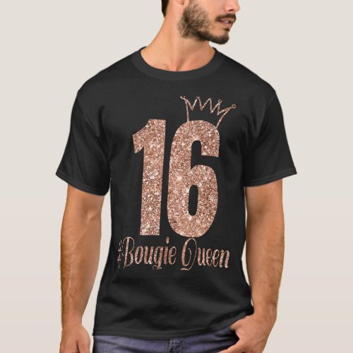 16th Birthday  Teen Sweet Sixteen 16 Rose T-Shirt