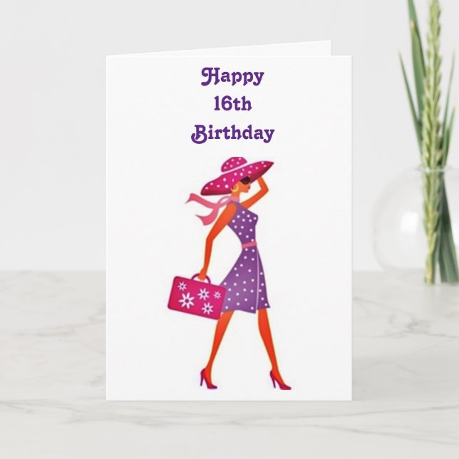 ****16th BIRTHDAY**** TO OUR "LOVELY YOUNG LADY"** Card (Front)