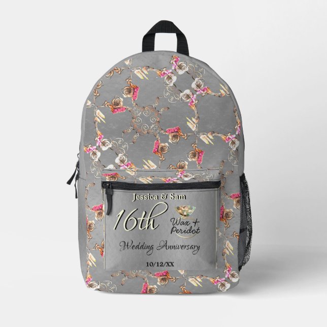 16th Candles & Statice Flower Print Cut Sew Bag (Front)