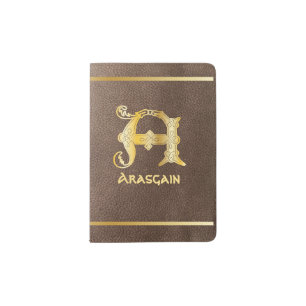 16th Century Celtic Knot Decorative Capital A Passport Holder