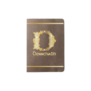 16th Century Celtic Knot Decorative Capital D Passport Holder