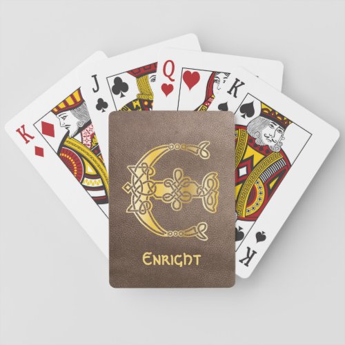 16th Century Celtic Knot Decorative Capital E Poker Cards