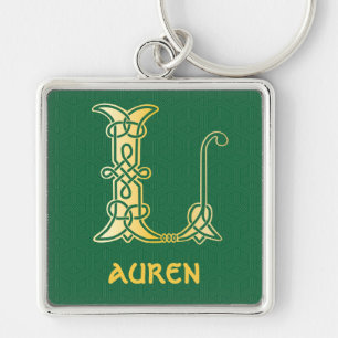 16th Century Celtic Knot Decorative Capital L Keychain